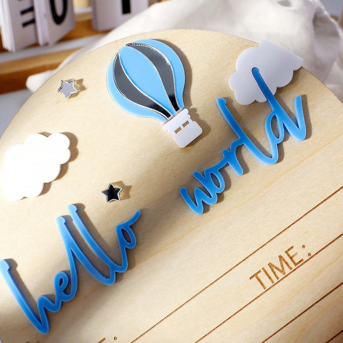 Hello World Newborn Birth Announcement Sign
