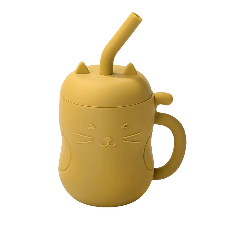 Silicone Straw Water Bottle-13