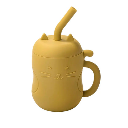 Silicone Straw Water Bottle-13