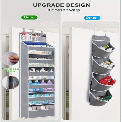 Over Door Hanging Organizer with 6 Large Capacity Pockets for Essentials Nursery Bedroom Bathroom