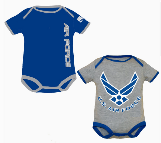 Air Force 2-Pack Onesies 0/3 Months