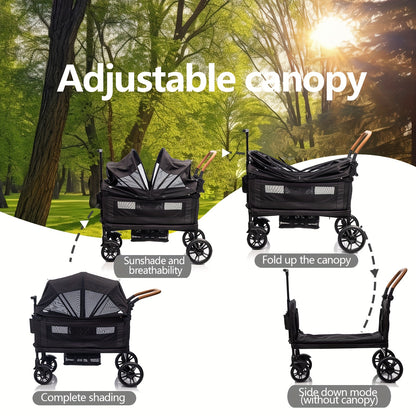 Wagon Stroller for 2 Kids & Cargo