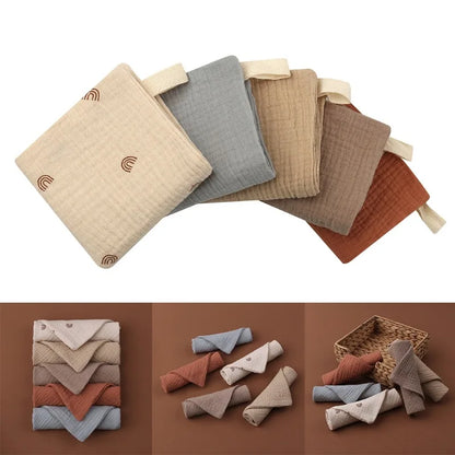 Muslin Soft 5PC Multipurpose Towel & Washcloth Squares