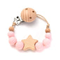 Wood & Silicone Pacifier Chain Clips