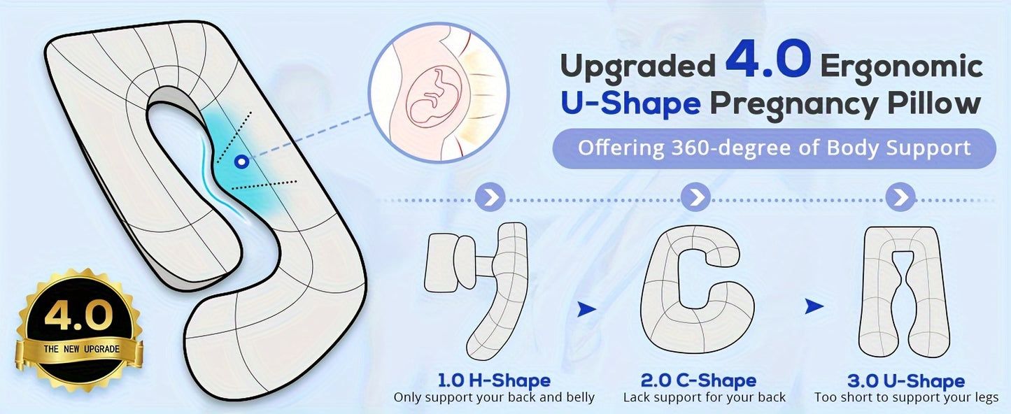 Pregnancy Pillows for Sleeping, U Shaped Body Pillow Side Sleeper Pregnancy Must Haves