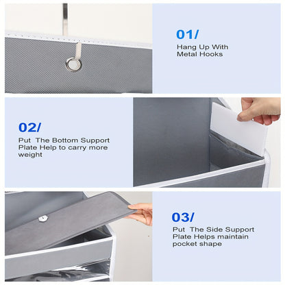Over Door Hanging Organizer with 6 Large Capacity Pockets for Essentials Nursery Bedroom Bathroom
