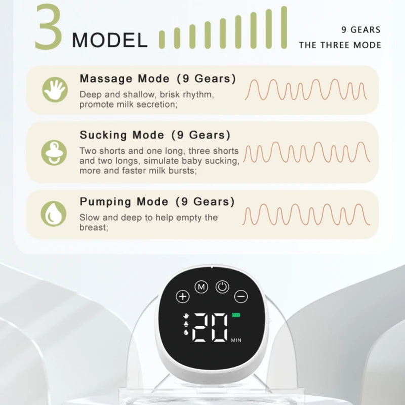 Bilateral Hands-free Wearable Breast Pump Electric Fully Automatic Integrated Breast Pump Portable Breast Pump  Breast Feeding