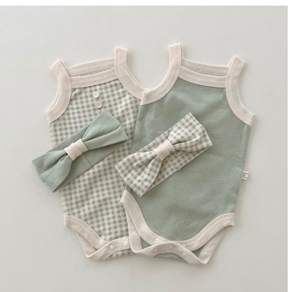 Newborn Cotton Sleeveless Jumpsuit Vest Garments
