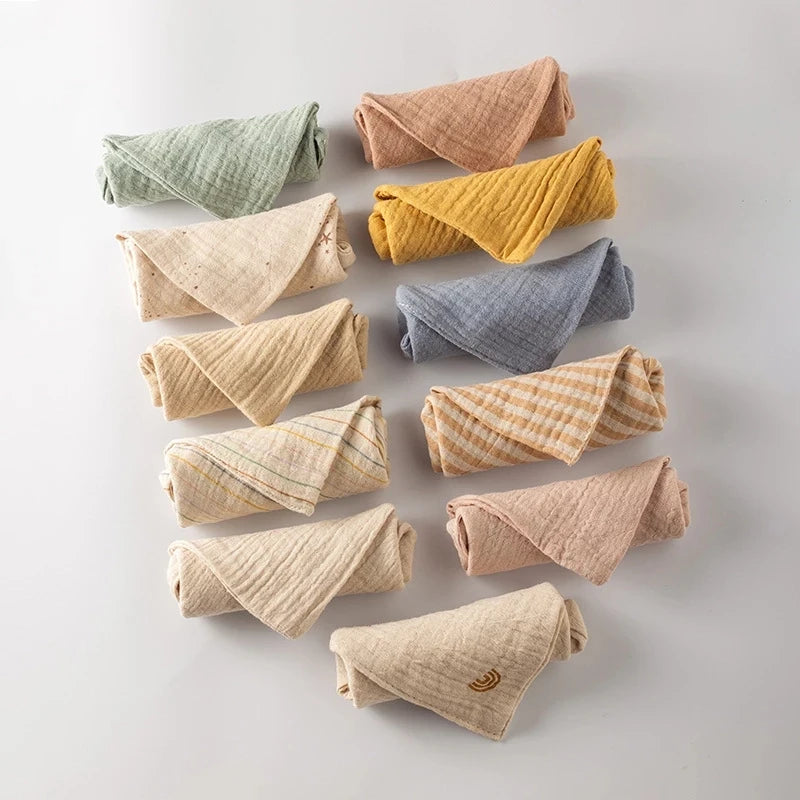 Muslin Soft 5PC Multipurpose Towel & Washcloth Squares
