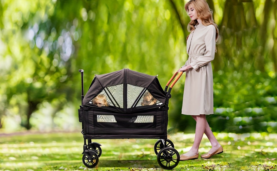 Wagon Stroller for 2 Kids & Cargo